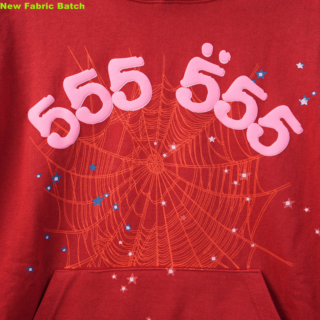 Other Sp5Der Worldwide Red Angel Number 555 Hoodie - Image 14