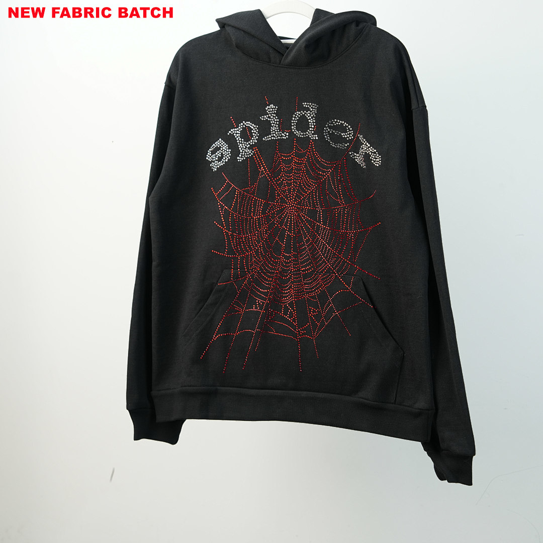 Other 240 Sp5Der Rhinestone Logo Hoodie/ (Black) - Image 24