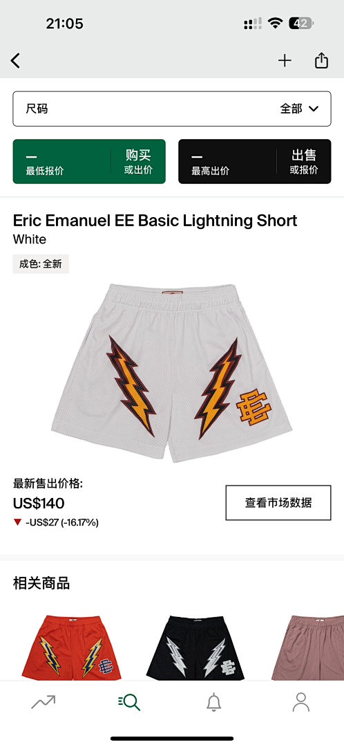 Chanel 80 Eric Emanuel EE Basic Lightning ShortWhite