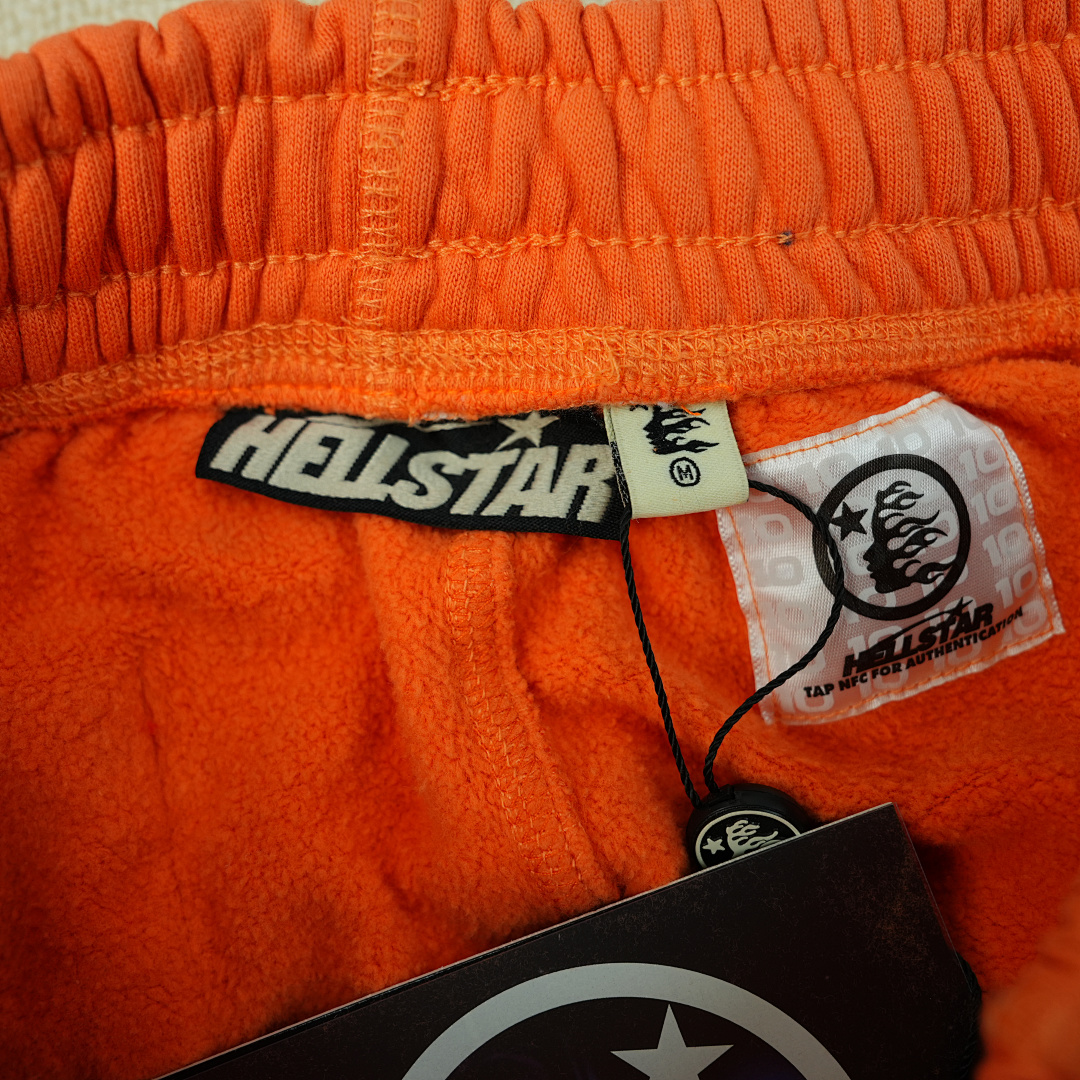 Other Hellstar Fire Orange Closed Elastic Bottom Sweatpants Dye - Image 19