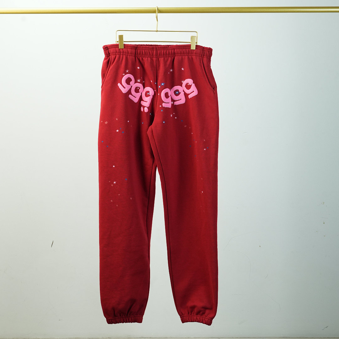 Other Sp5Der Worldwide Red Angel Number 555 Sweatpants - Image 20