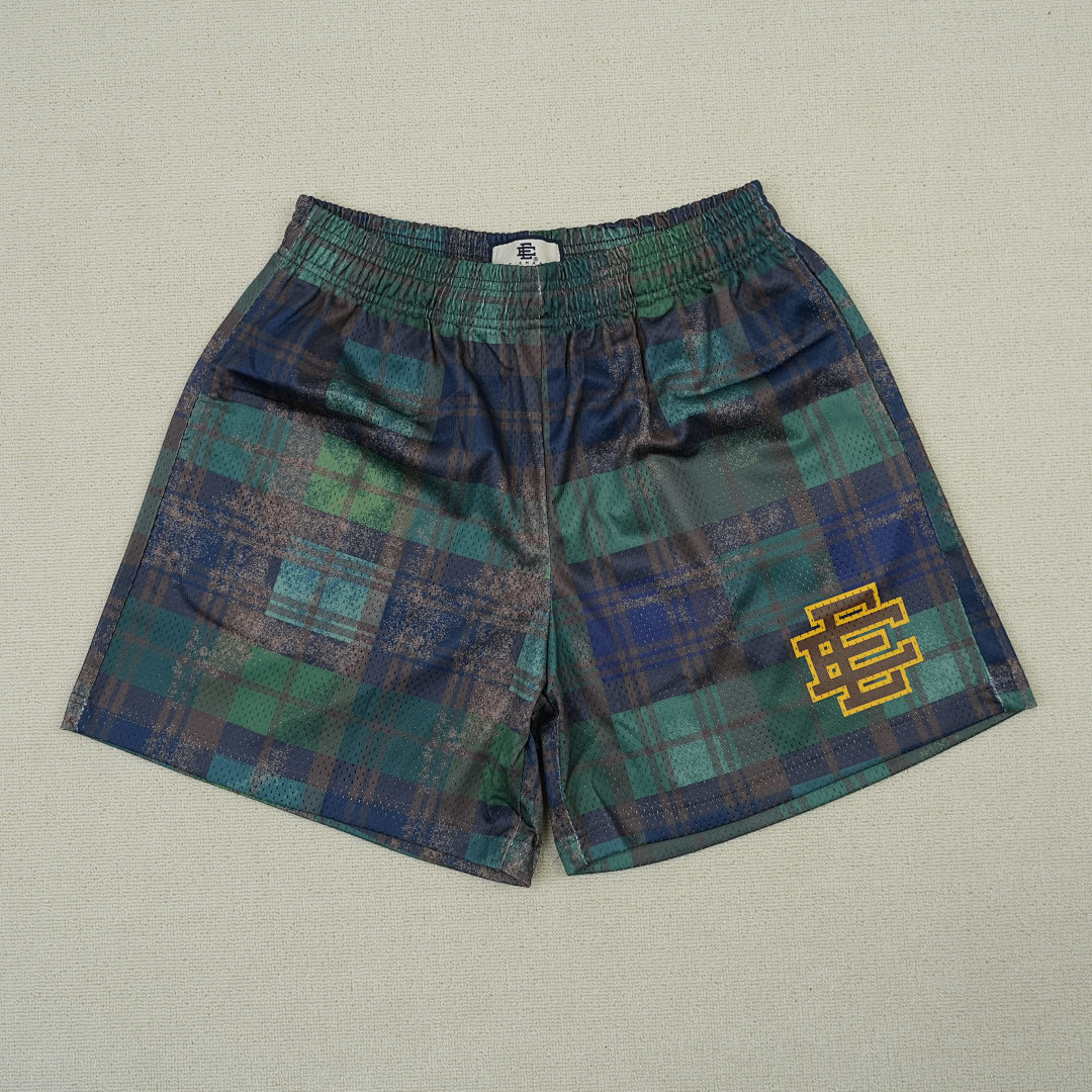 Chanel 80 Eric Emanuel EE Basic Short Green/Black Plaid - Image 4