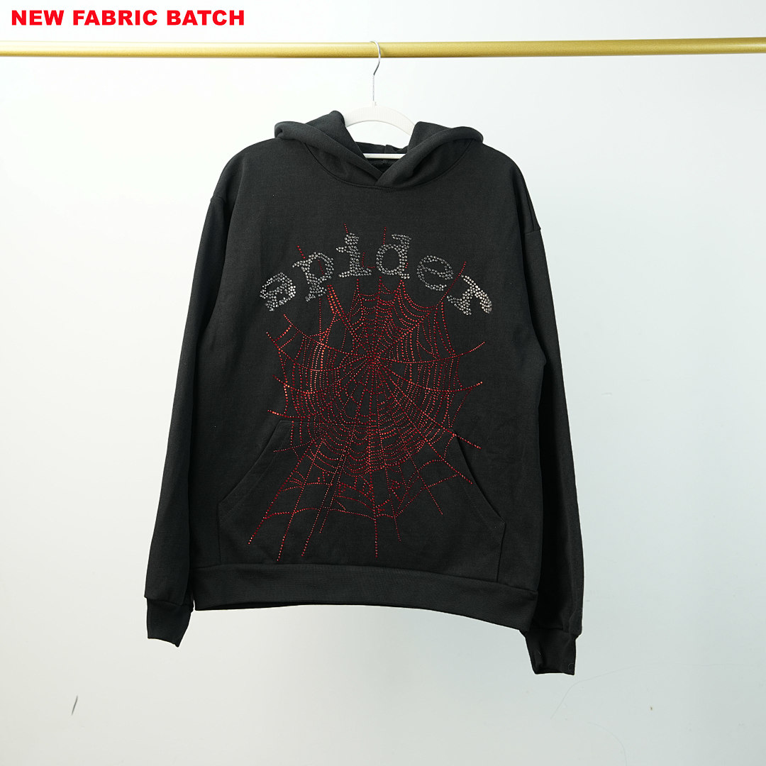 Other 240 Sp5Der Rhinestone Logo Hoodie/ (Black) - Image 33