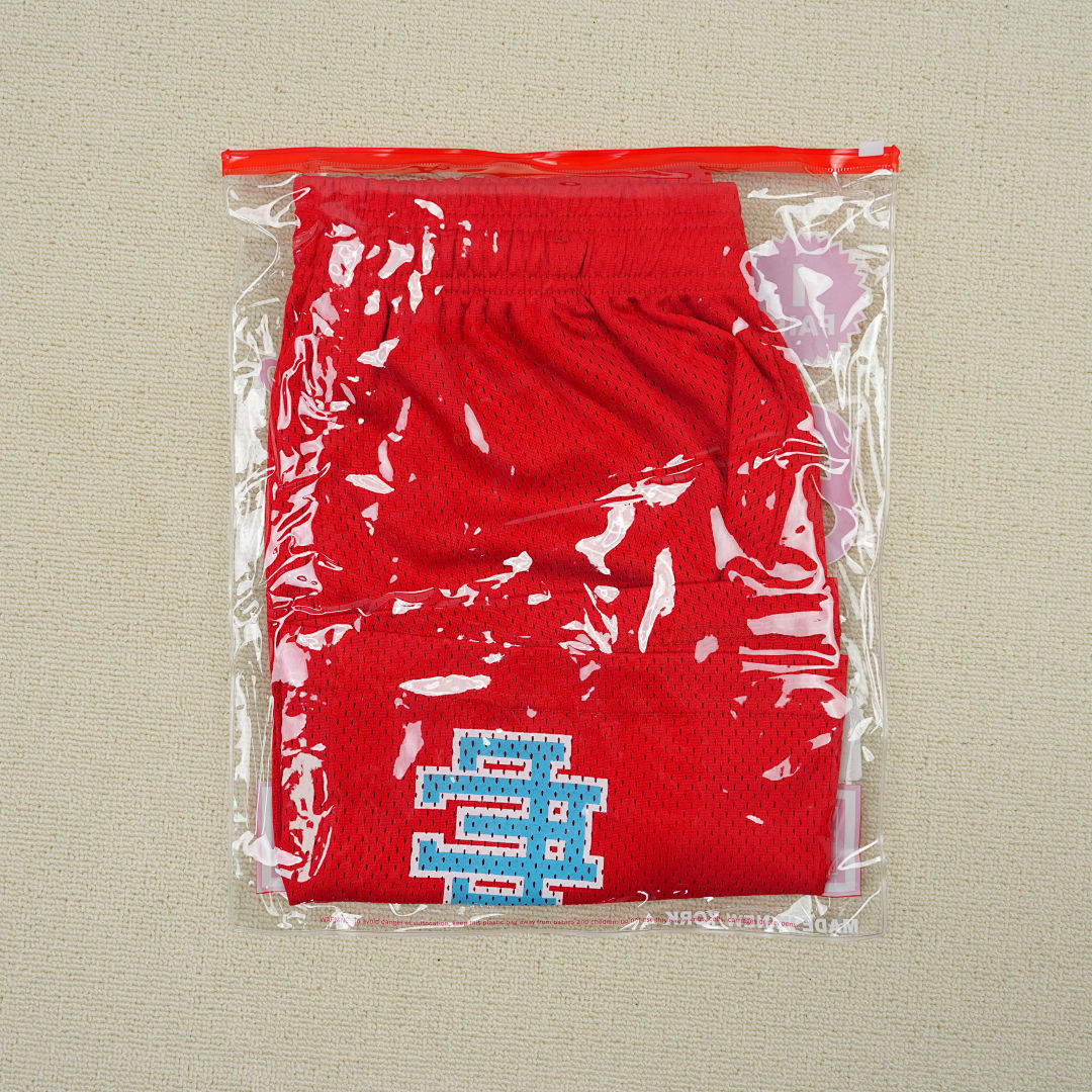 Chanel 80 Eric Emanuel EE Basic ShortsRed/Aqua - Image 3