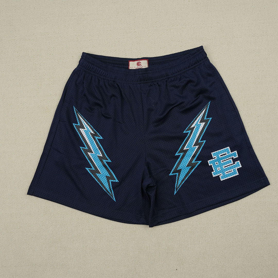 Chanel 80 Eric Emanuel EE Basic Lightning Bolt Short Navy/Black/Teal - Image 4