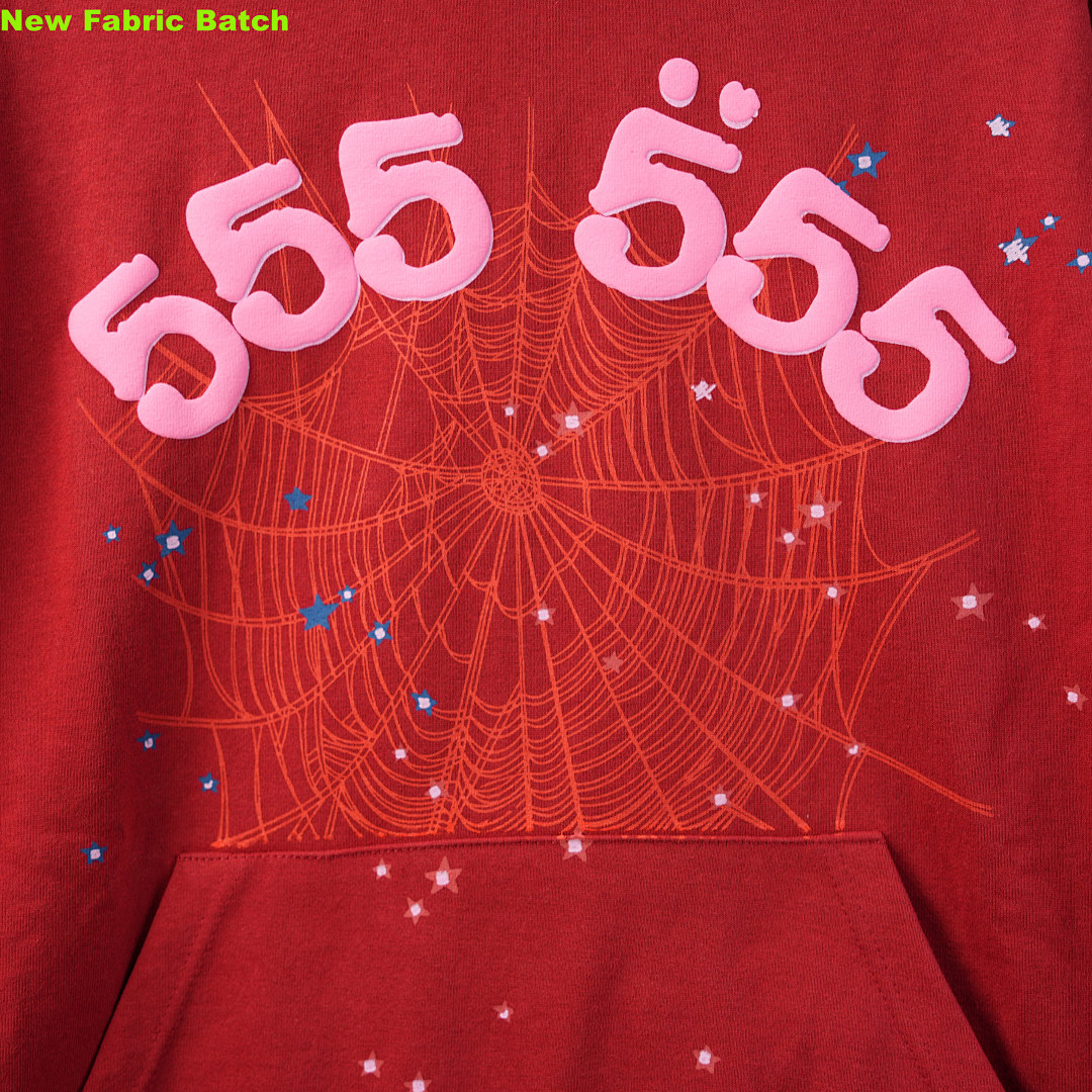 Other Sp5Der Worldwide Red Angel Number 555 Hoodie - Image 11