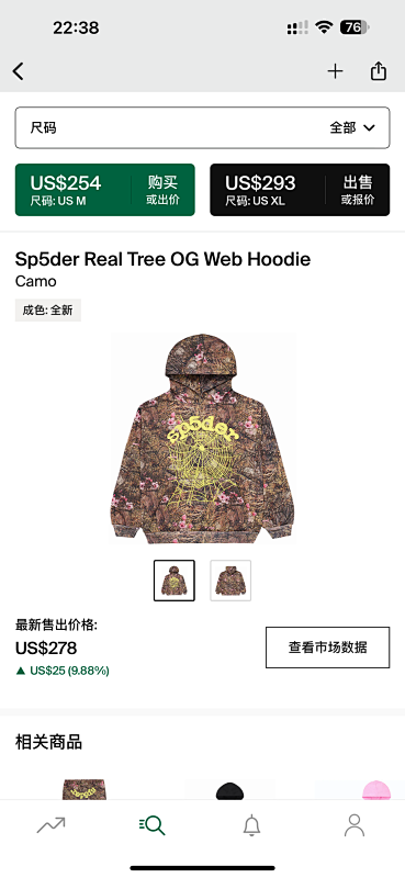 Other 289 Sp5Der Real Tree OG Web Hoodie (Camo)