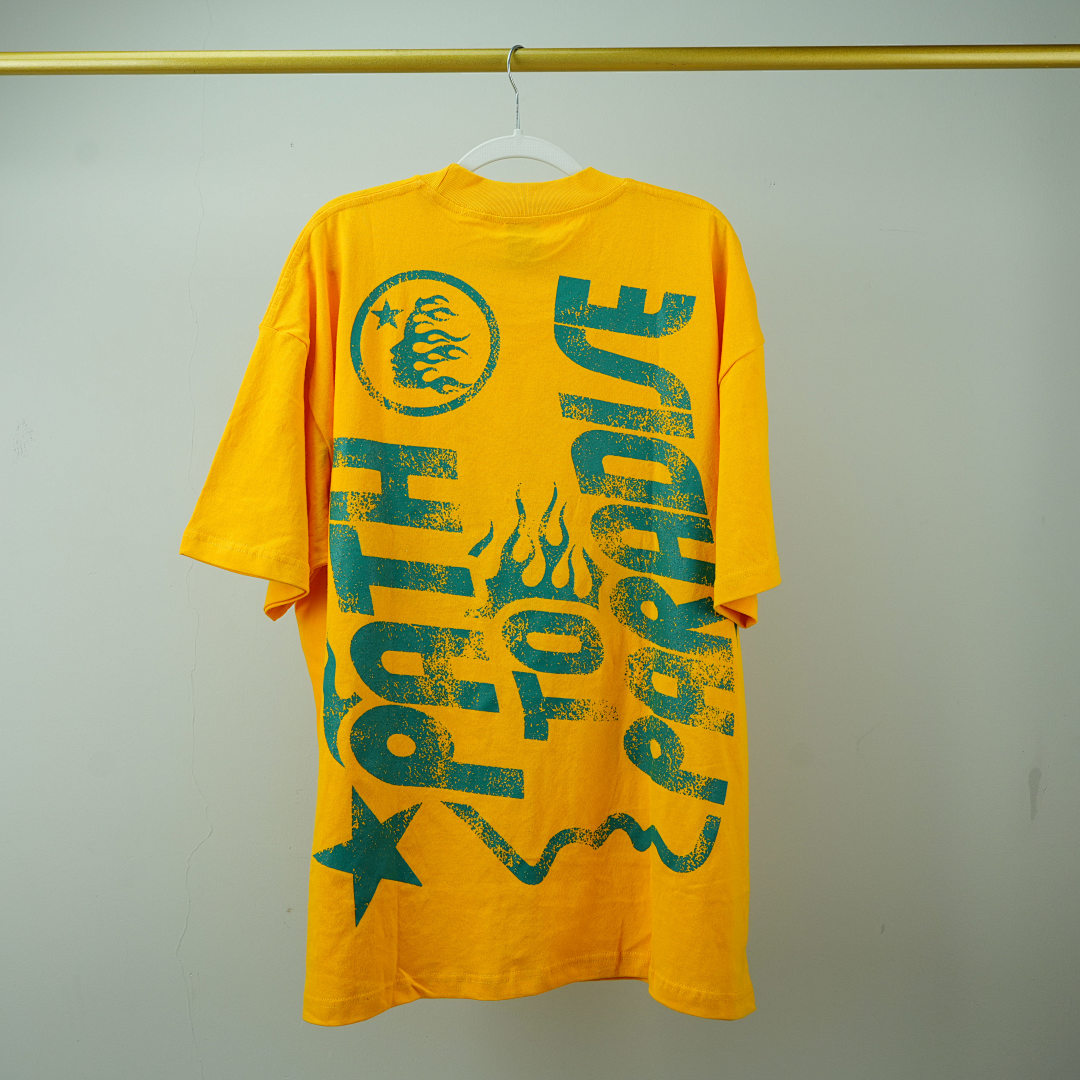 Other 65 Hellstar Studios Jesus Emblem Short Sleeve Tee Shirt (Yellow) - Image 11