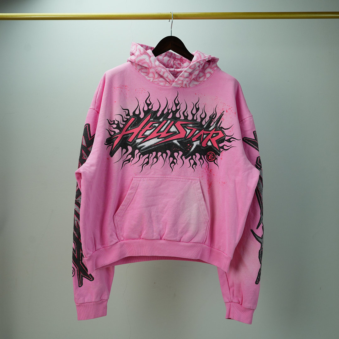 Other 415 Hellstar Brainwashed With Brain Hoodie (Pink) - Image 9