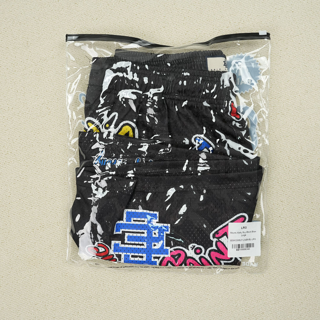 Chanel 80 Eric Emanuel X Matty Boy EE Shorts Black/Blue - Image 3