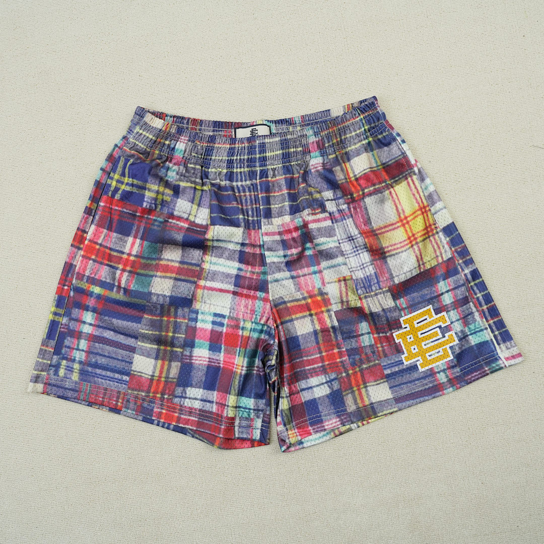 Chanel 80 Eric Emanuel EE Basic Short Vadras Plaid/Yellow - Image 6