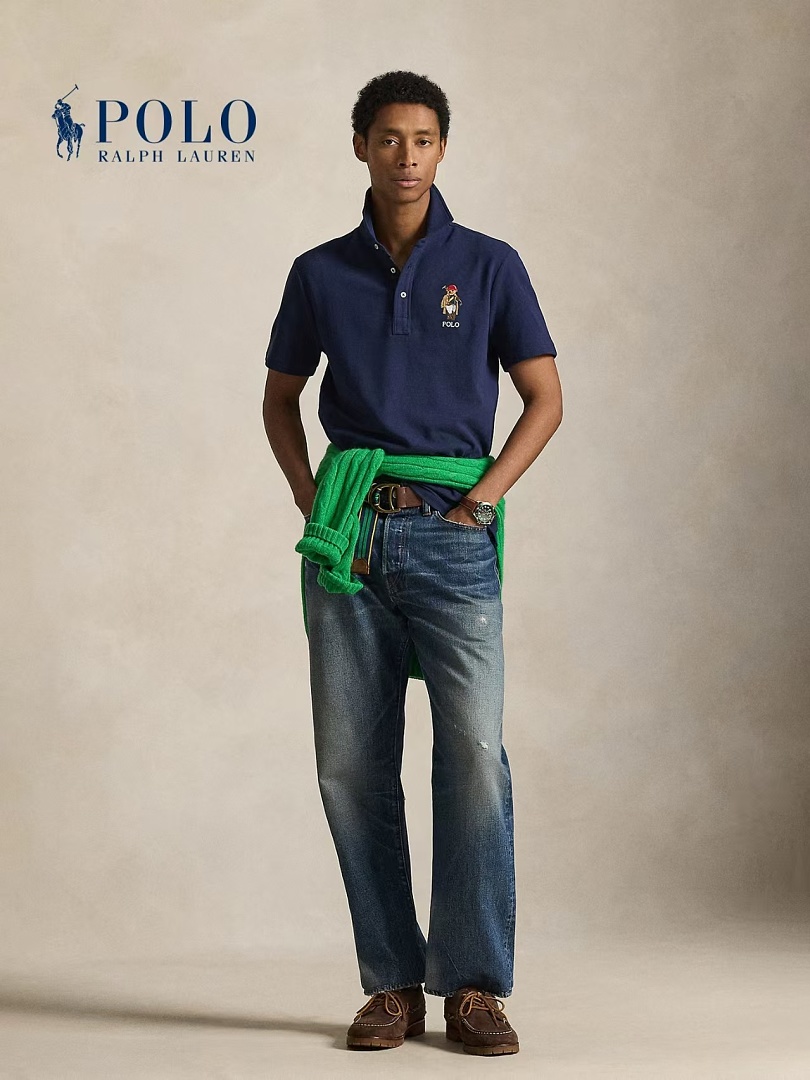 Other €19.7 ##Custom Slim Fit Bear Cotton Polo Shirt Y - Image 3