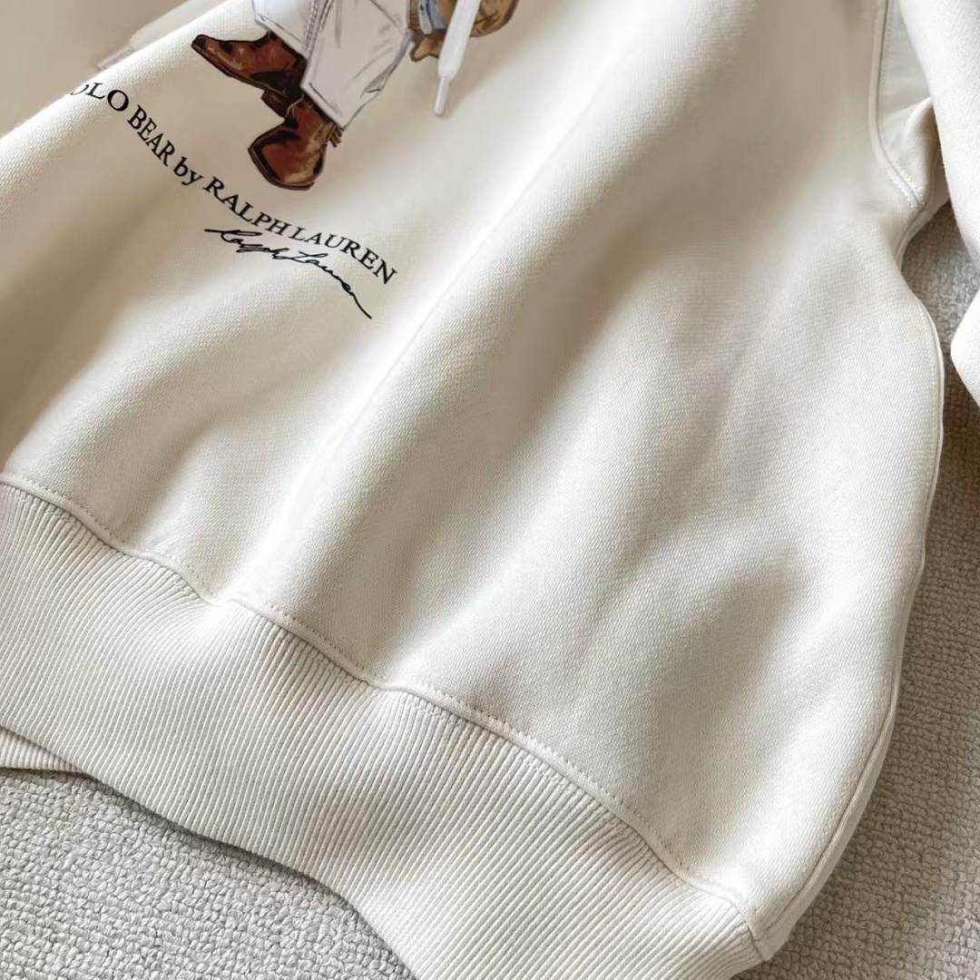 Other €34.8 ##Women's Bear Oversized Fleece Hoodie White Coffee P - Image 20