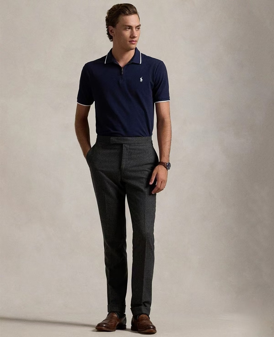 Other €19.7 ##Custom Slim Fit Half-Zip Polo Shirt With Tipping Half Y - Image 3