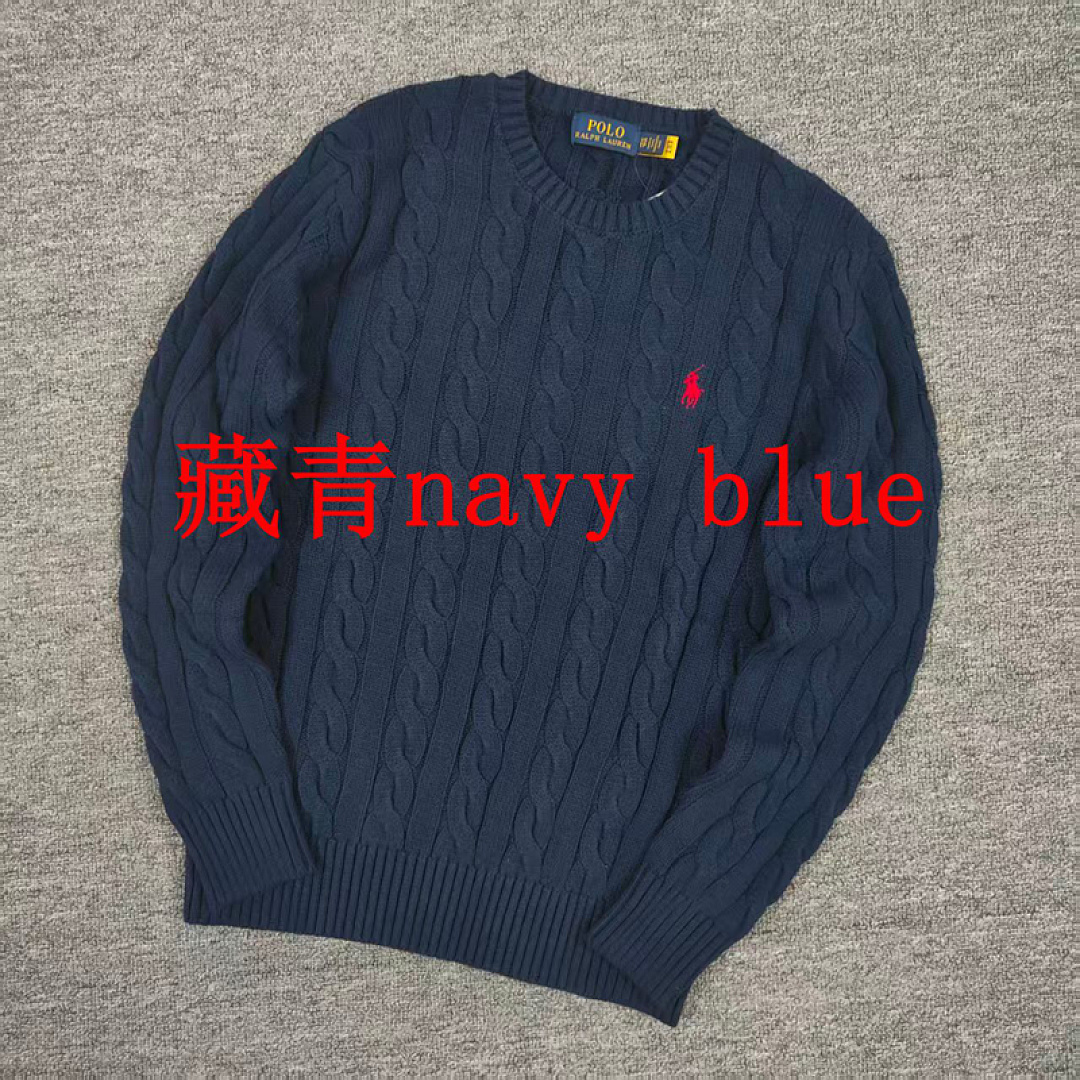Other €23.4 ##RL 100% Pure Cotton Autumn And Winter Round Neck Long Sleeved Sweater Solid Collar Fleece C - Image 11