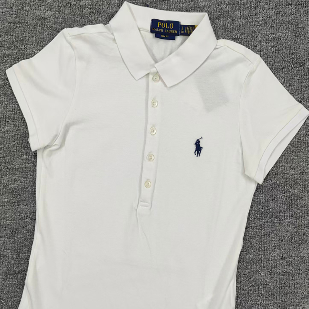 Other €18.7 ## Five-Button Knitted Collar Short-Sleeved Polo Shirt womenRL Buckle Short Sleeve Womens C - Image 17