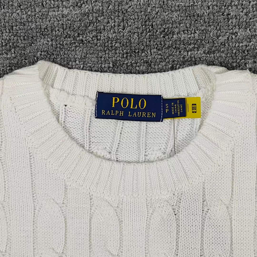 Other €23.4 #RL Autumn/Winter Classic Cable Crewneck Sweater Floral Collar Fleece G/D - Image 20
