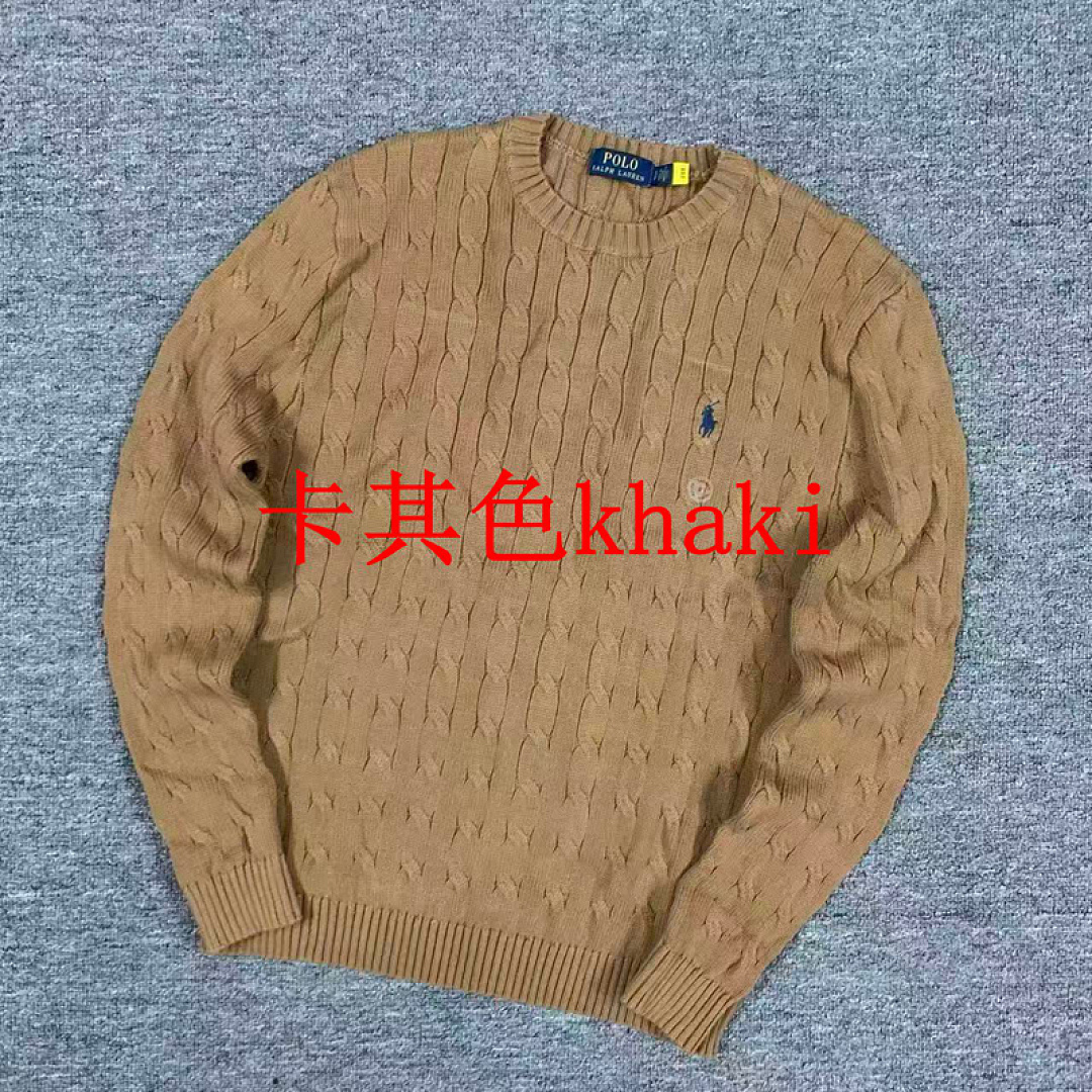 Other €23.4 #RL Autumn/Winter Classic Cable Crewneck Sweater Floral Collar Fleece G/D - Image 6