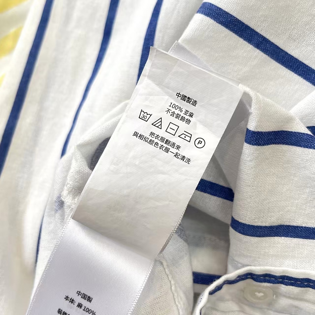 Other €28.3 ##Linen Stripe Shirt 027 Linen Striped P - Image 49