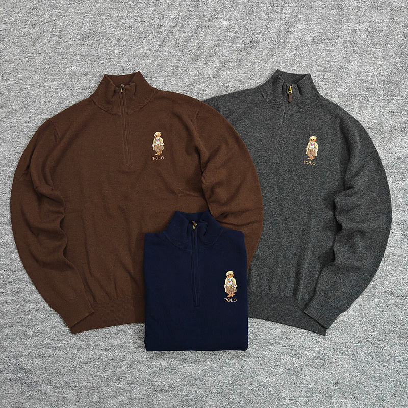Other €34.8 ##Appliqué Bear Half-Zip Sweatshirt Canvas Small Half 808 P, photo 1