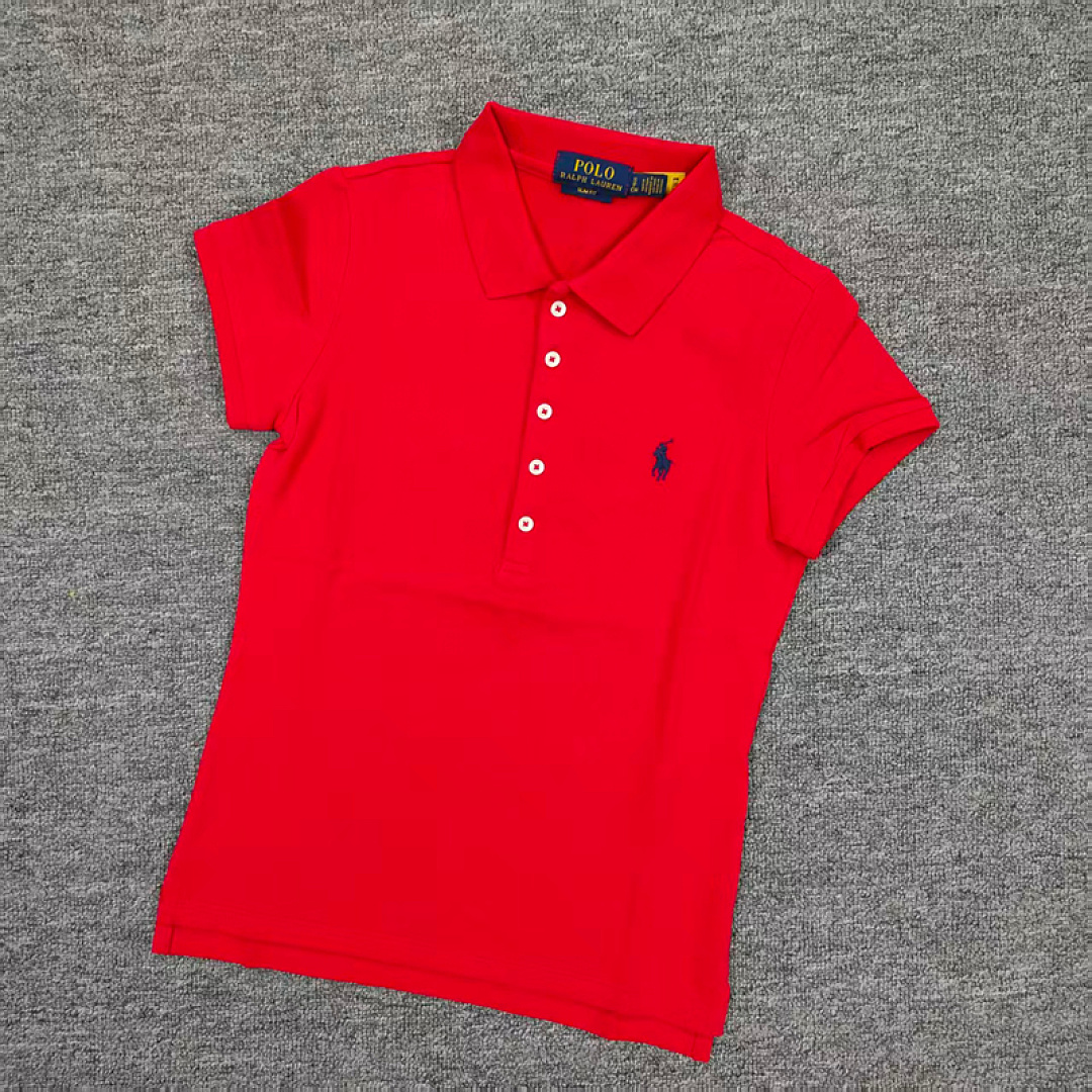 Other €18.7 ## Five-Button Knitted Collar Short-Sleeved Polo Shirt womenRL Buckle Short Sleeve Womens C - Image 27