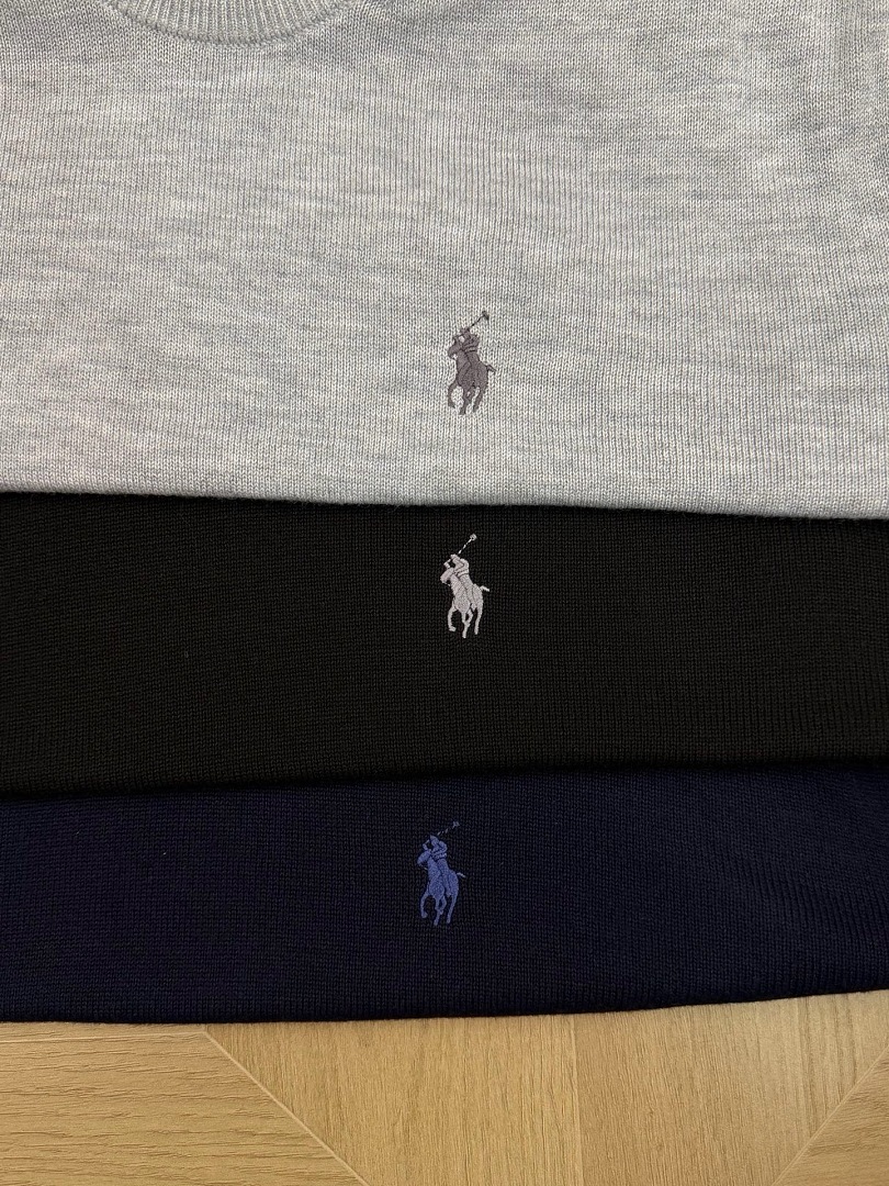 Other €23.4 100%Wool Sweater RL Mens Collar Triple Fleece Y - Image 24
