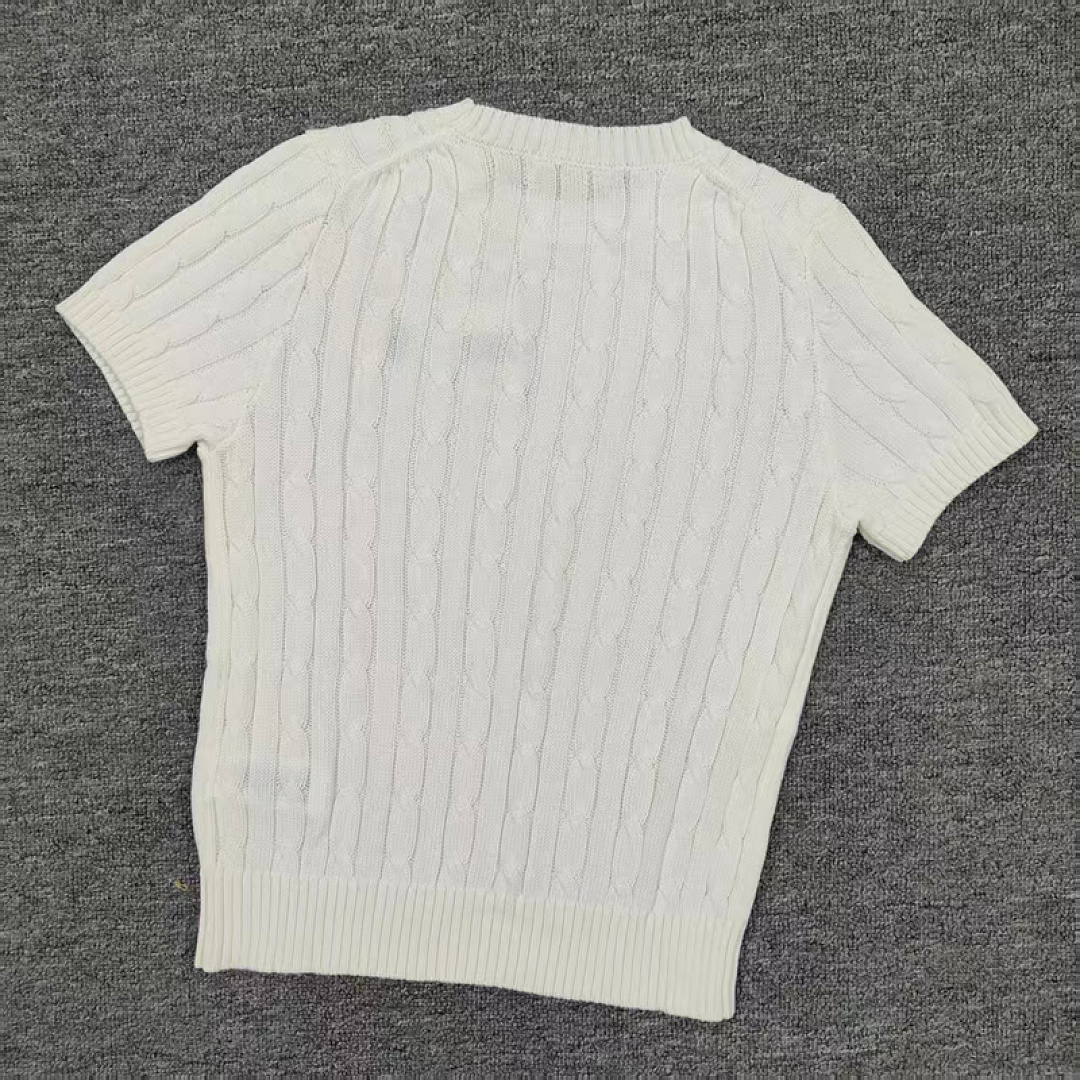 Other €17.2 ##Candy Color Round Neck Pure Cotton Short Sleeves Sweater Candy Fruit Collar Sleeve C - Image 19