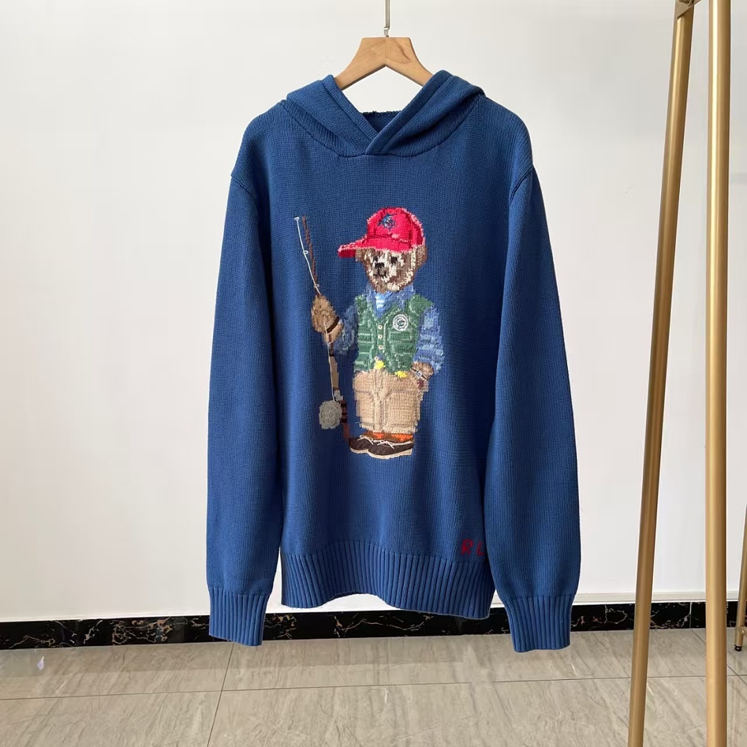 Other €37.4 ##Fishing Bear Sweater Hoodie 808 Small P