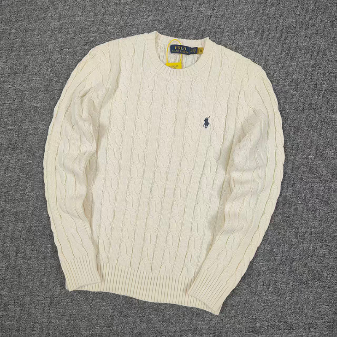 Other €23.4 ##RL 100% Pure Cotton Autumn And Winter Round Neck Long Sleeved Sweater Solid Collar Fleece C - Image 29