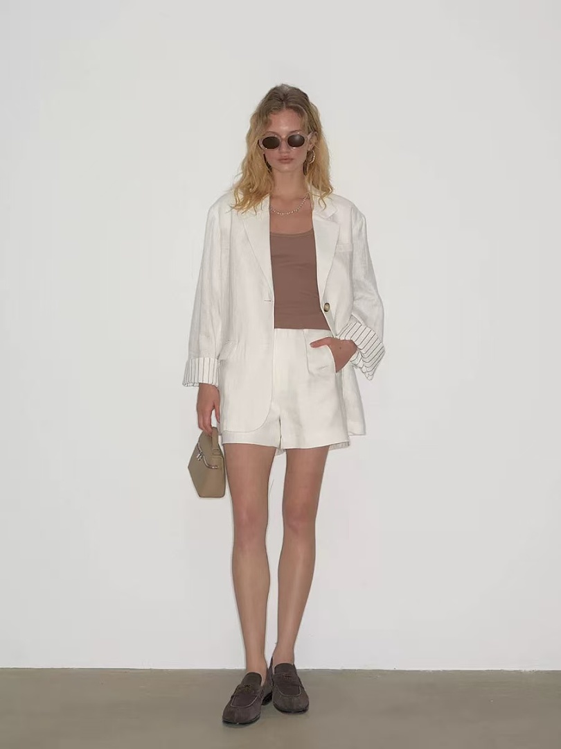 Other €25.7 ##Women's Linen Casual Suit Shorts Womens Short P - Image 5