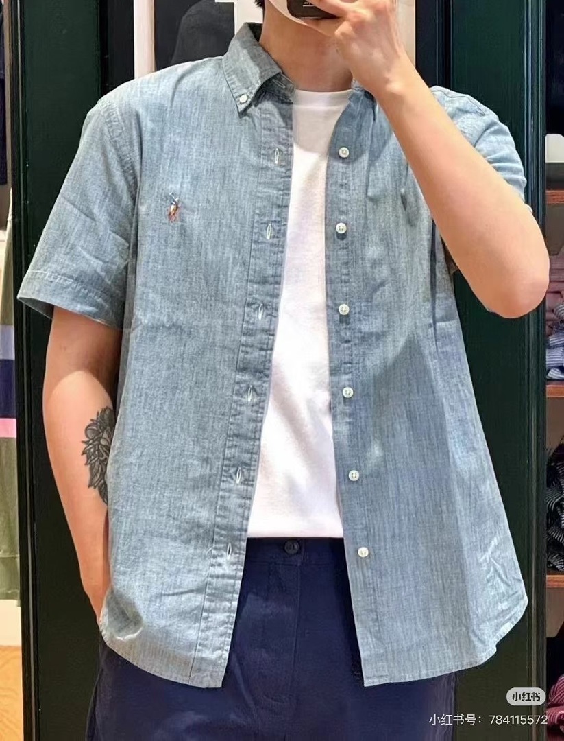 Other €20.5 ##Denim Short-Sleeved Shirt Short Sleeve M (Loose Fit) - Image 4