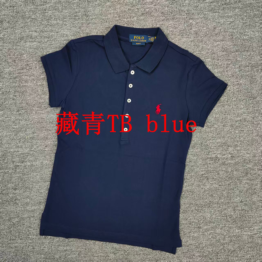 Other €18.7 ## Five-Button Knitted Collar Short-Sleeved Polo Shirt womenRL Buckle Short Sleeve Womens C - Image 10
