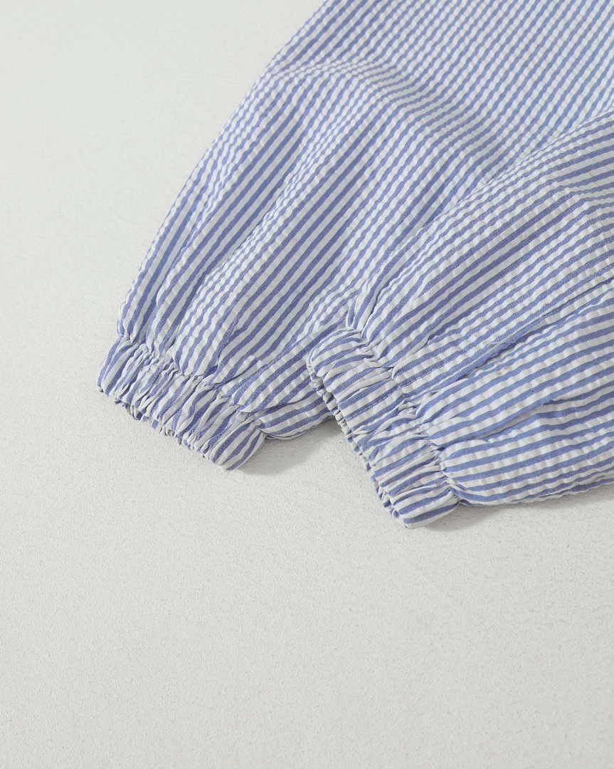 Other €25.7 Unisex Stripe Cotton Seersucker Jacket RL W93 X - Image 22