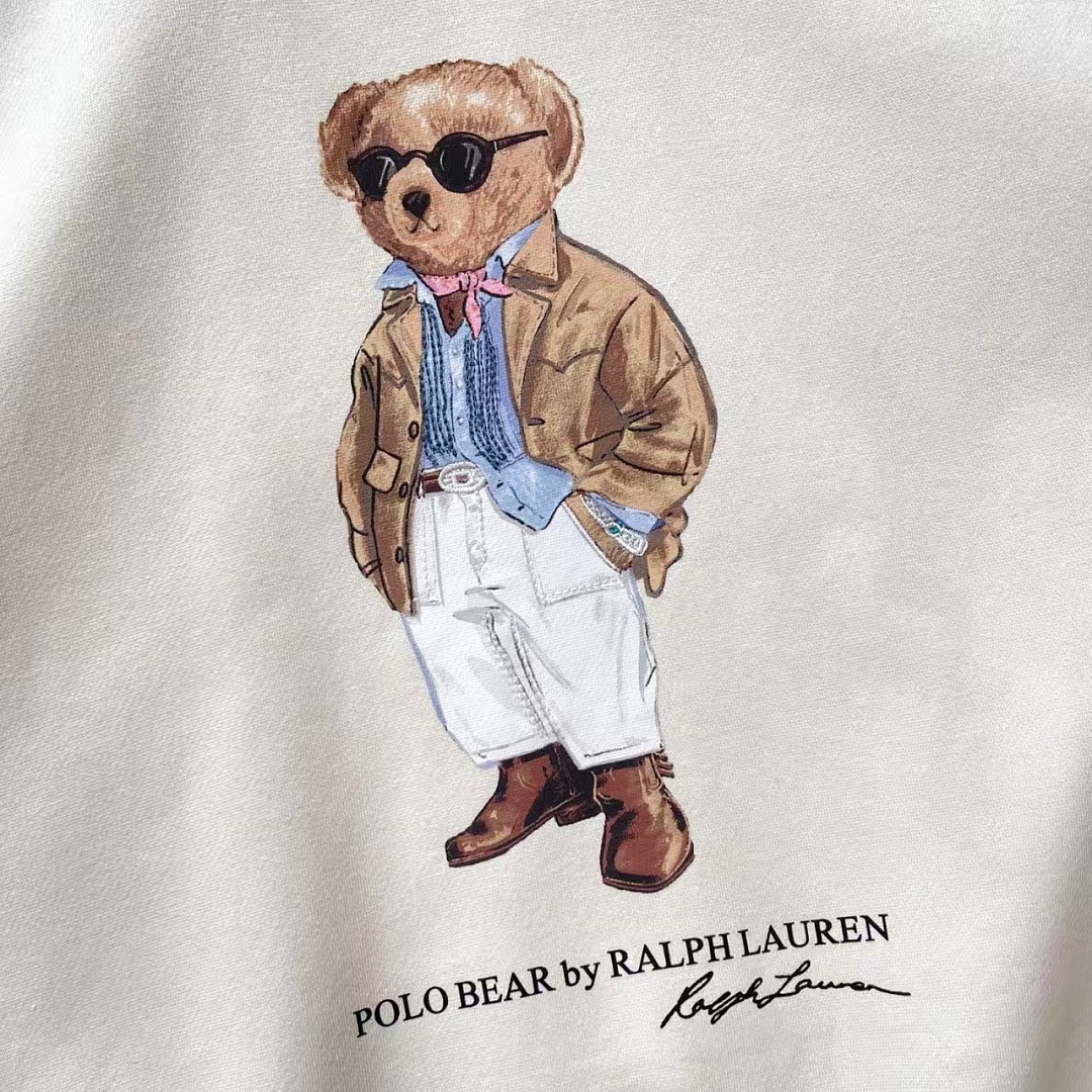 Other €34.8 ##Women's Bear Oversized Fleece Hoodie White Coffee P - Image 35
