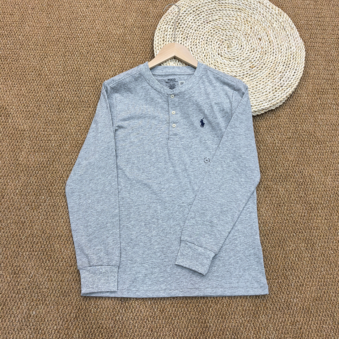 Other €15.3 ##Long Sleeve Henley T-Shirt Collar Long T B - Image 13
