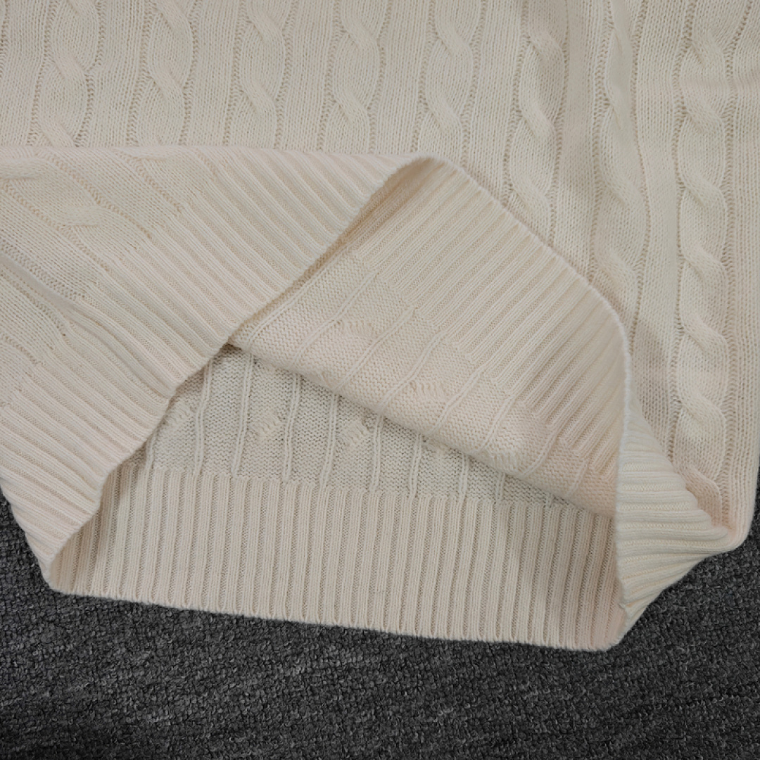 Other €30.9 ## Cable-Knit Wool-Cashmere Jumper Mens Collar Fleece Linen Floral Long Sleeve C - Image 22