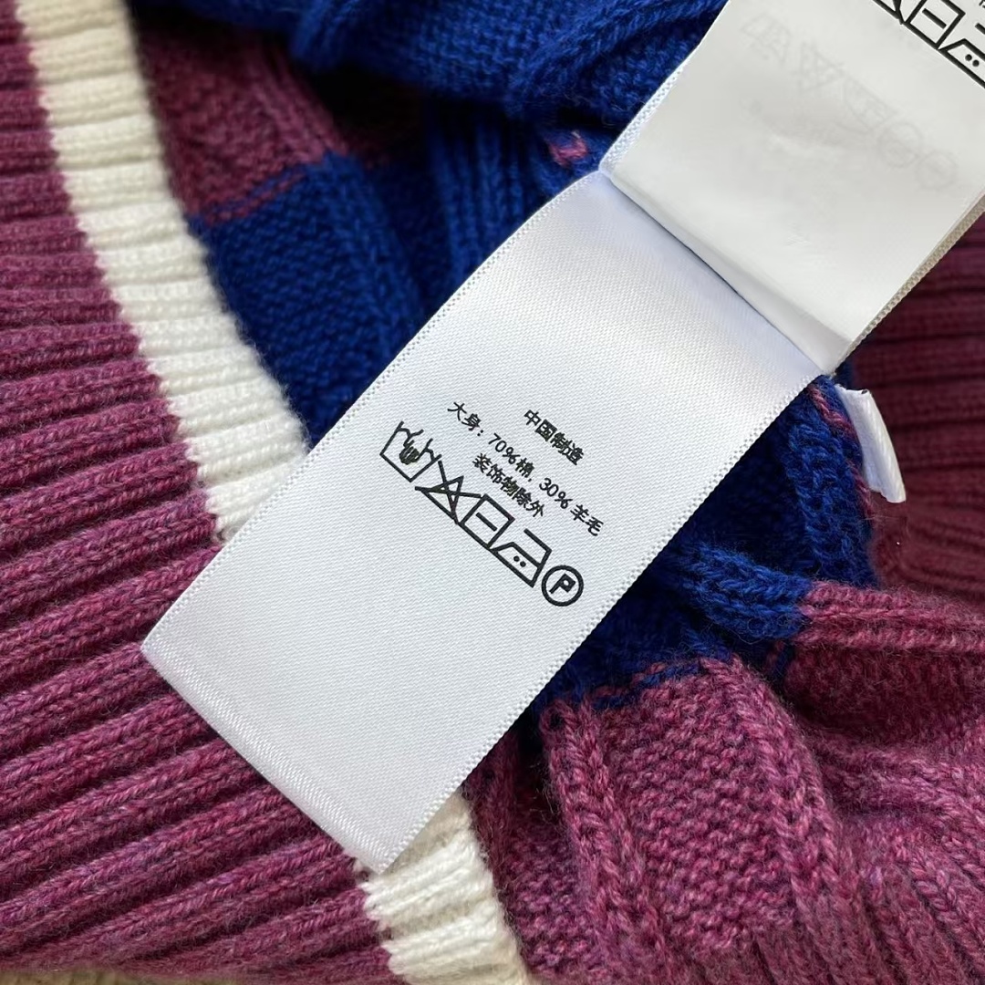 Other €23.4 ##Striped Cable-Knit Short-Sleeve Sweater Striped Collar Linen Floral P - Image 42
