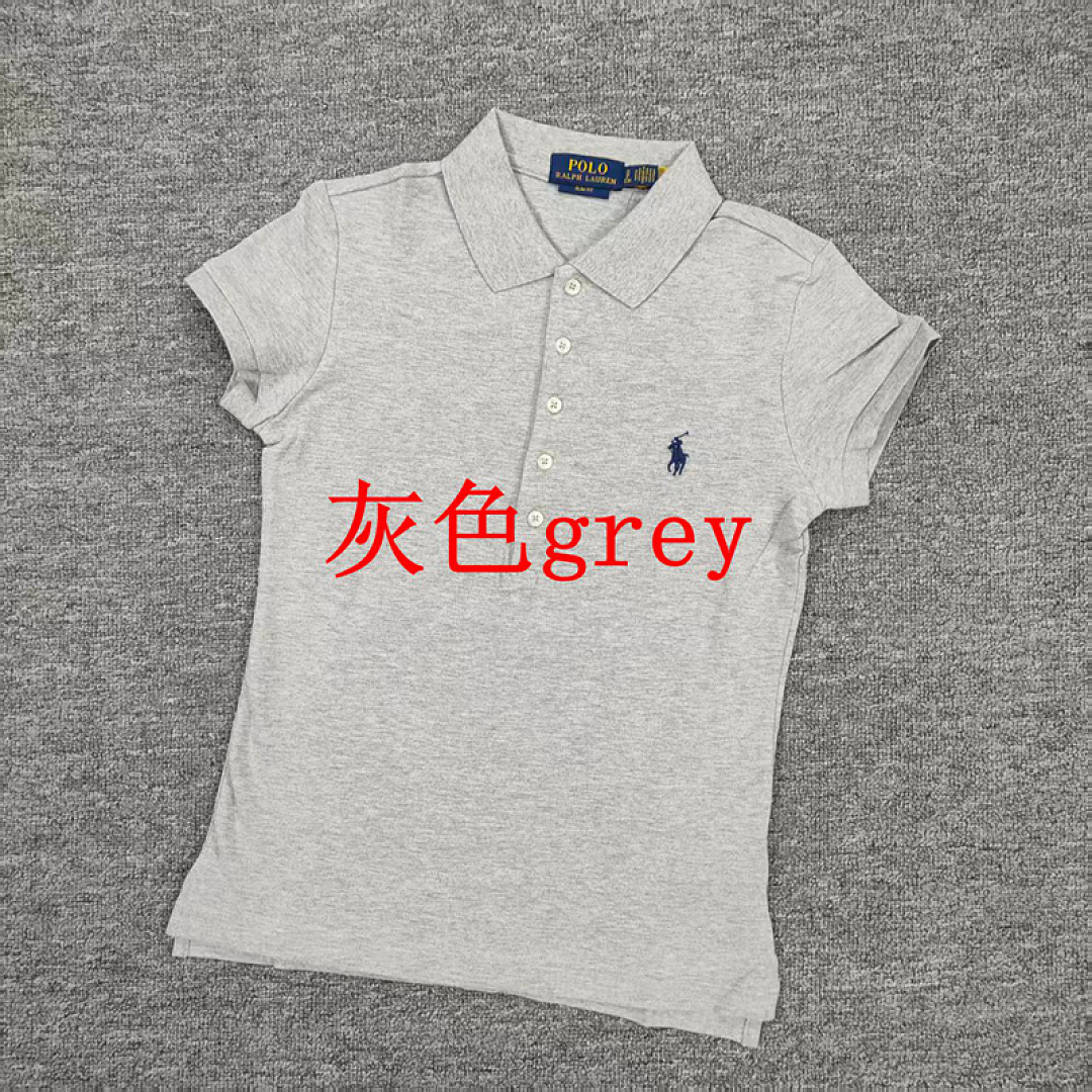 Other €18.7 ## Five-Button Knitted Collar Short-Sleeved Polo Shirt womenRL Buckle Short Sleeve Womens C - Image 6