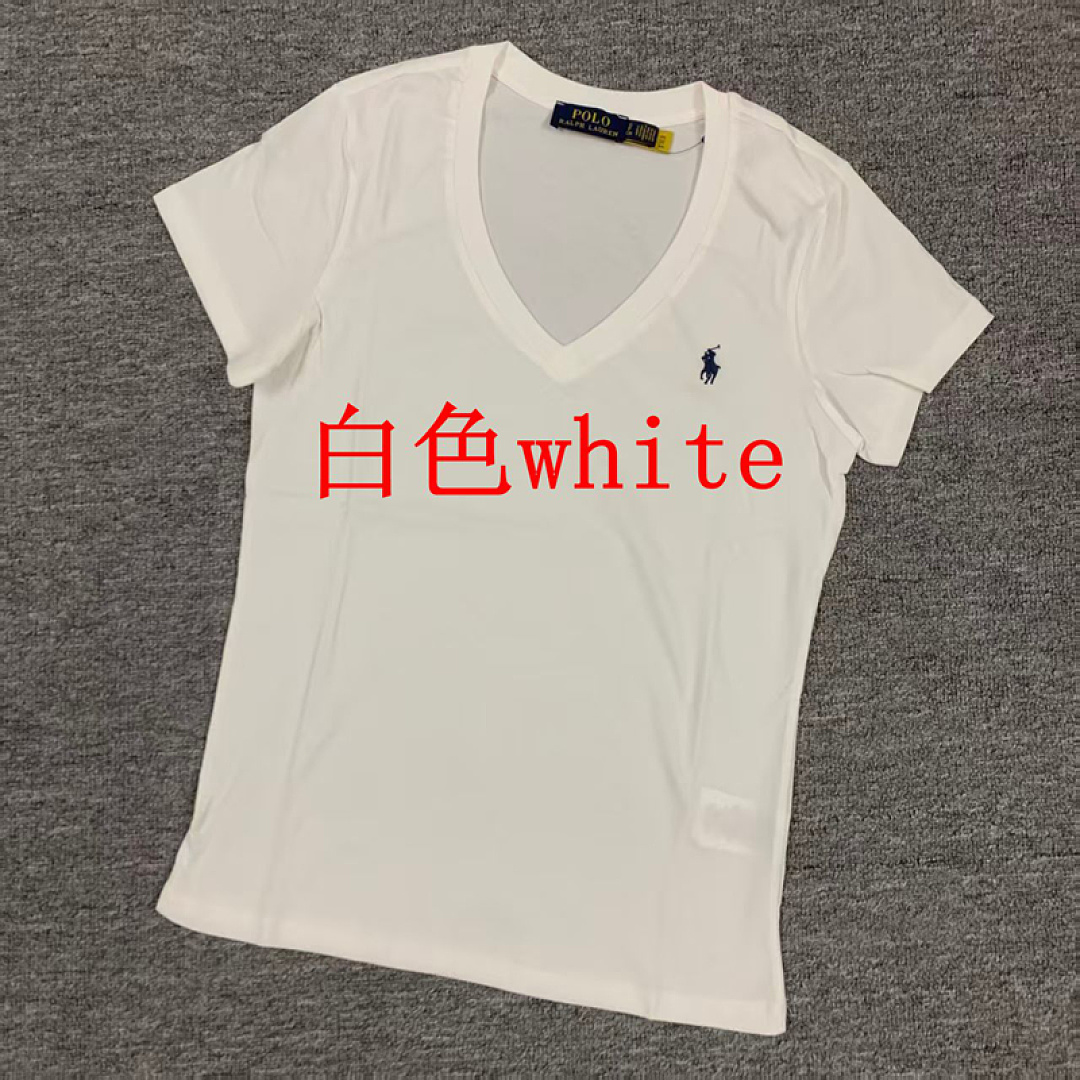 Other €10.1 #Pure Cotton V-Neck Solid Color T-Shirt For Women V Collar T C - Image 6