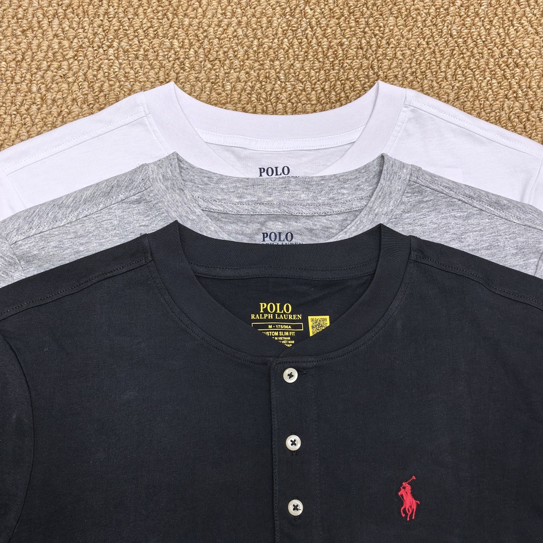 Other €15.3 ##Long Sleeve Henley T-Shirt Collar Long T B - Image 16