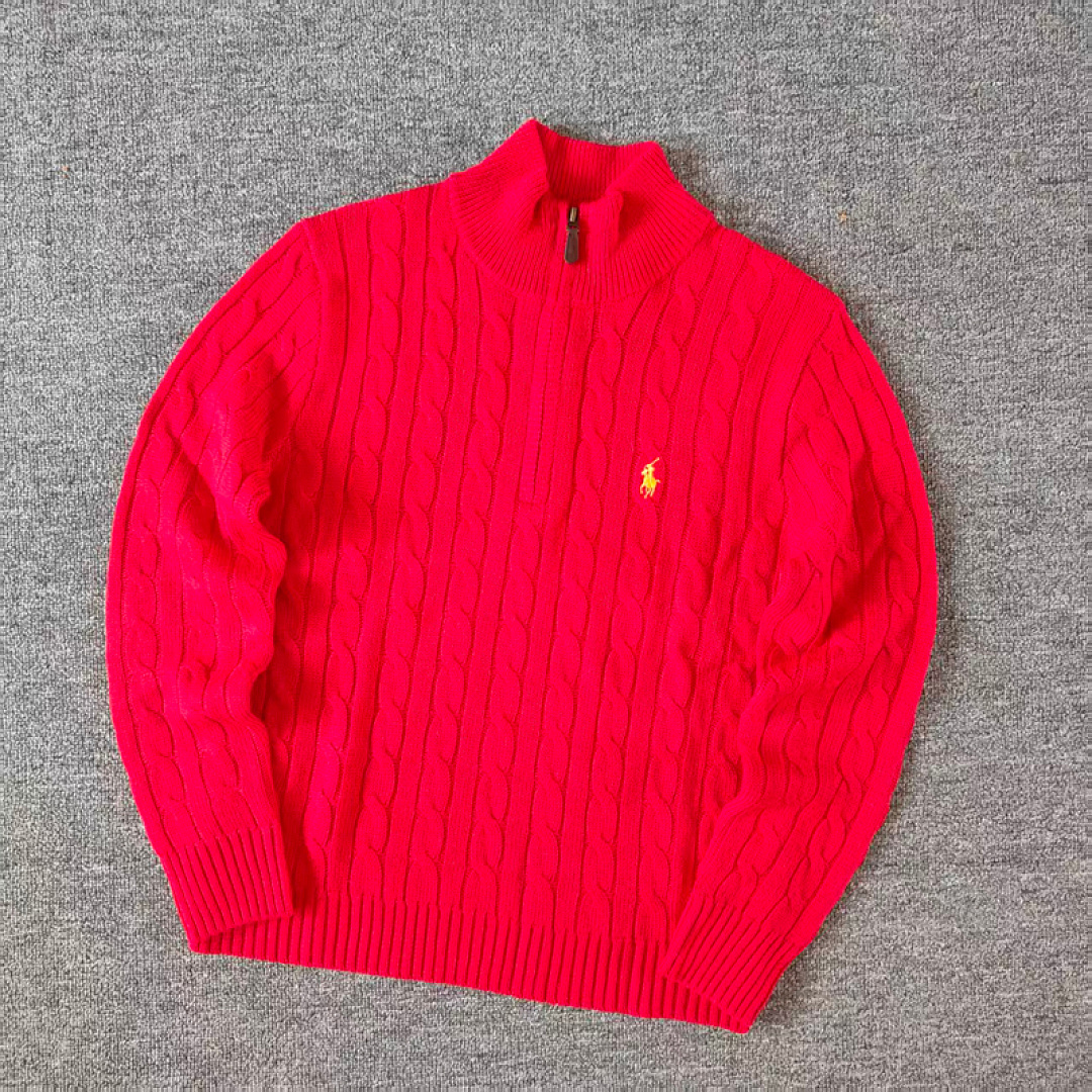 Other €28.9 ##Pony Logo Embroidered Cable-Knit Wool Knit Half-Zip Long-Sleeved Sweat Fleece Half C - Image 11