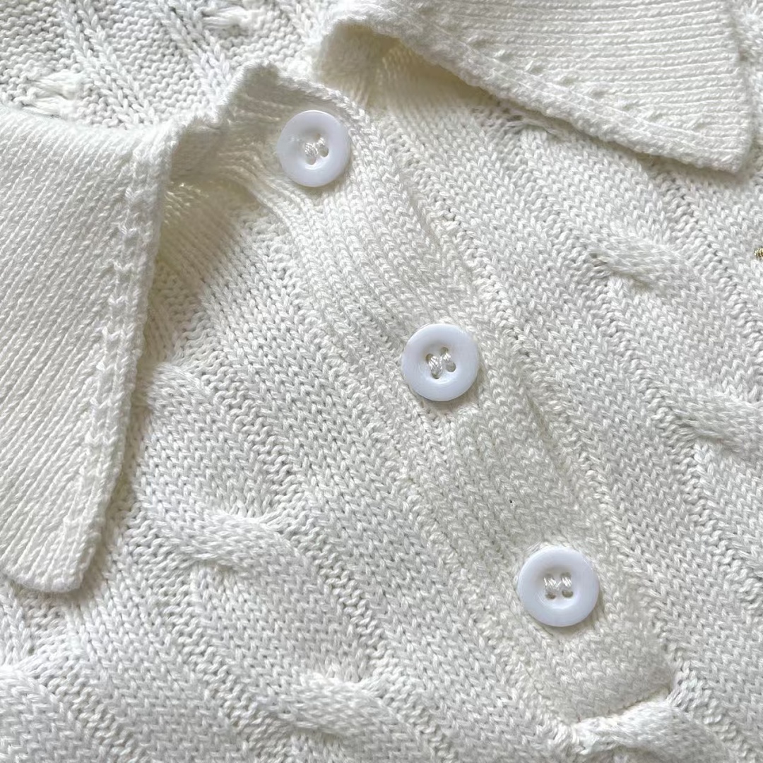 Other €20.6 ##Polo Collar Cable Knit Short Sleeve Embroidered Polo Floral P - Image 25