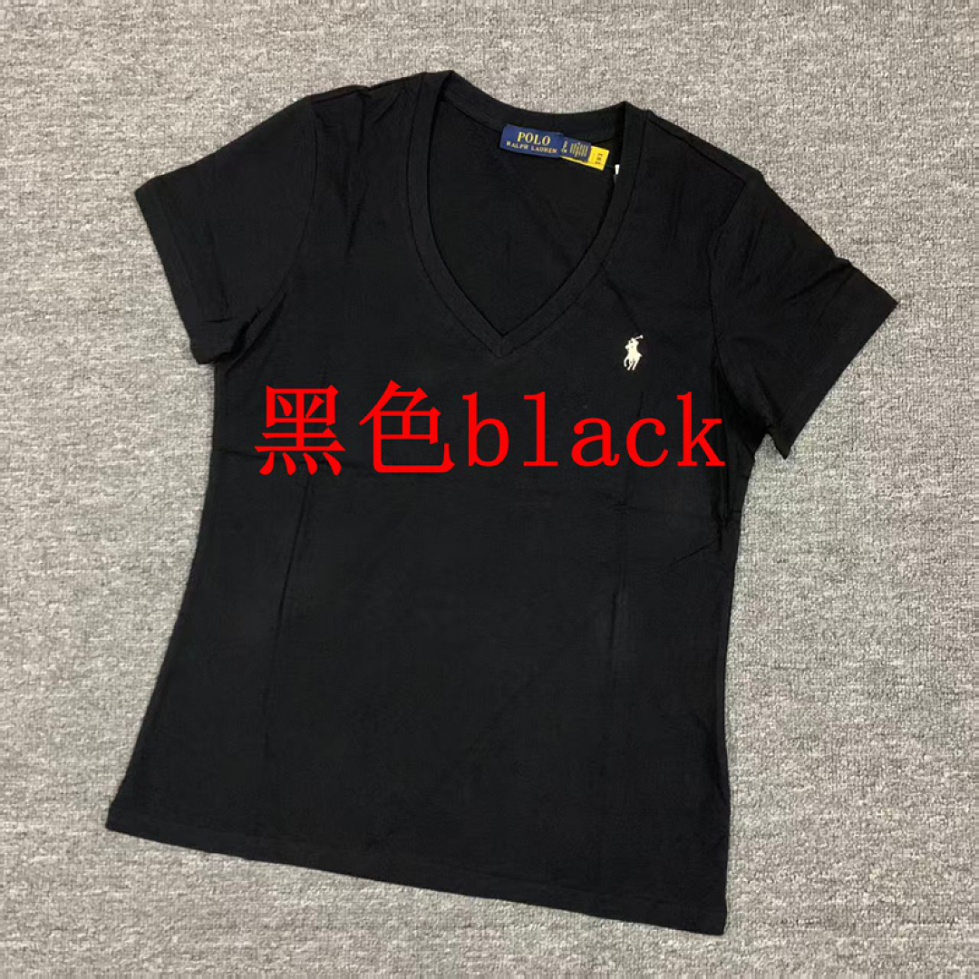 Other €10.1 #Pure Cotton V-Neck Solid Color T-Shirt For Women V Collar T C - Image 4