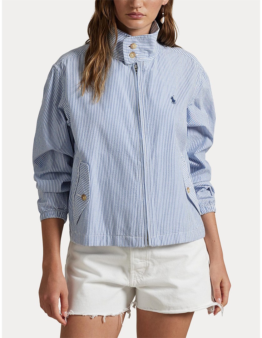 Other €25.7 Unisex Stripe Cotton Seersucker Jacket RL W93 X