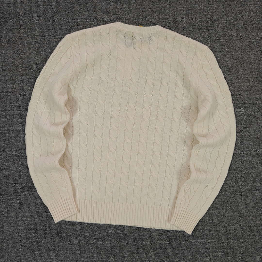 Other €30.9 ## Cable-Knit Wool-Cashmere Jumper Mens Collar Fleece Linen Floral Long Sleeve C - Image 17