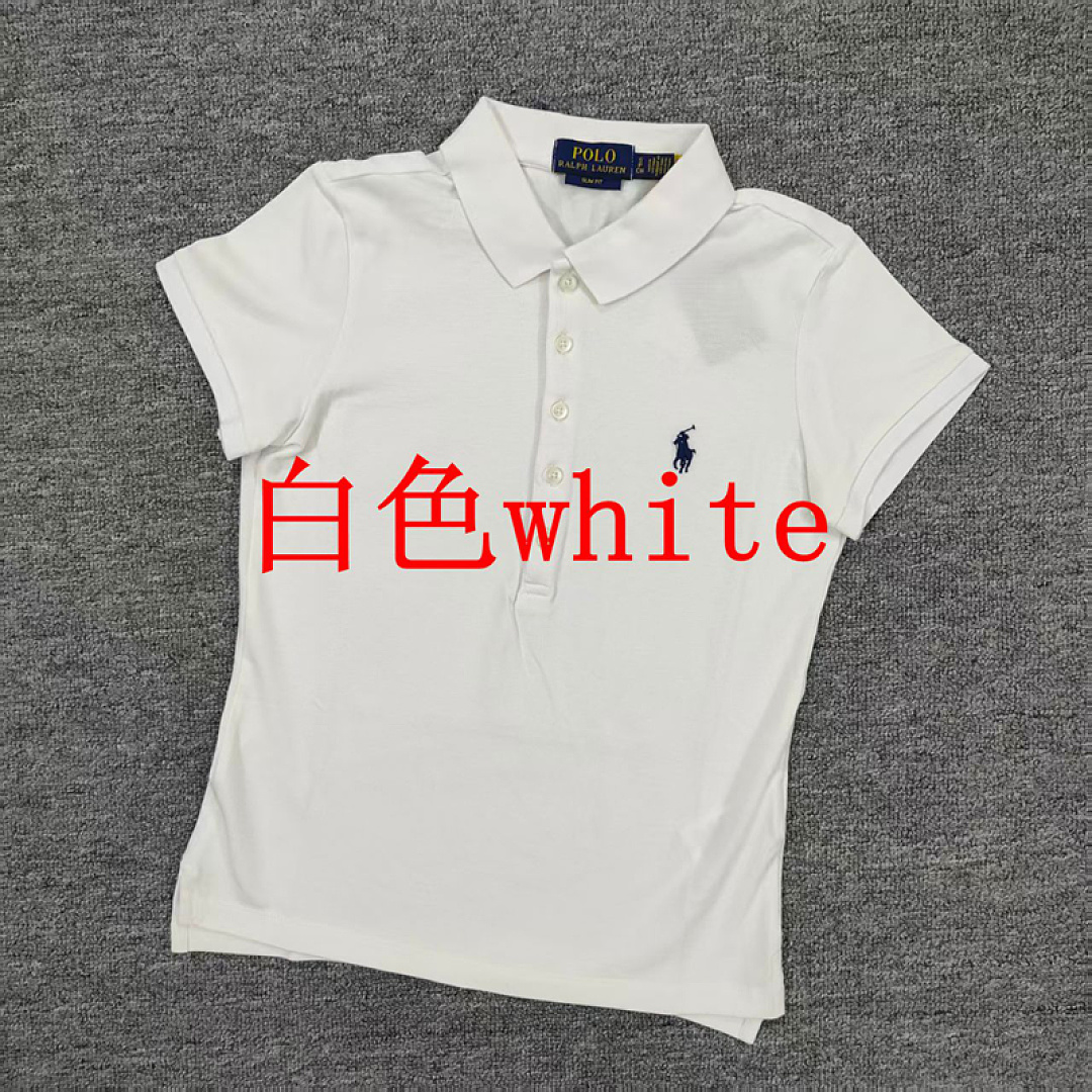 Other €18.7 ## Five-Button Knitted Collar Short-Sleeved Polo Shirt womenRL Buckle Short Sleeve Womens C - Image 13