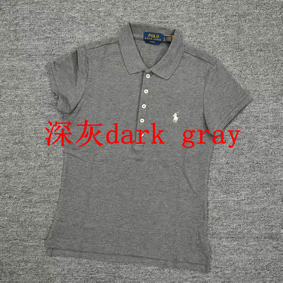 Other €18.7 ## Five-Button Knitted Collar Short-Sleeved Polo Shirt womenRL Buckle Short Sleeve Womens C - Image 3