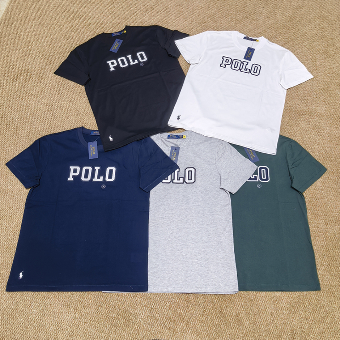 Other €13.6 ##100% Cotton Letter Embroidery T-Shirt Solid Embroidered T - Image 9