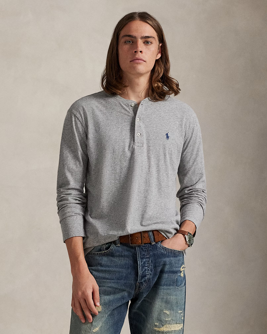 Other €15.3 ##Long Sleeve Henley T-Shirt Collar Long T B
