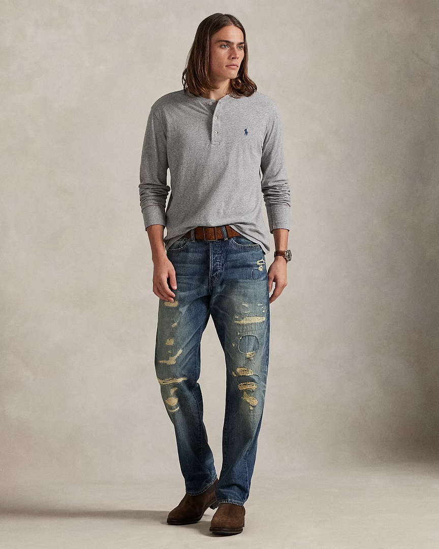Other €15.3 ##Long Sleeve Henley T-Shirt Collar Long T B - Image 4